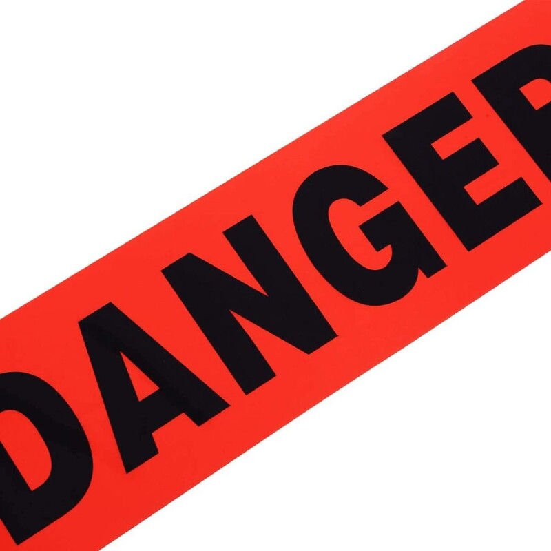 Nelipni raudona pavojaus juosta Plačiai naudojama 7,5 cm * 100 M rutulys Atsargiai Barjerinė juosta Saugos Įspėjimo juosta Pavojinga konstrukcija