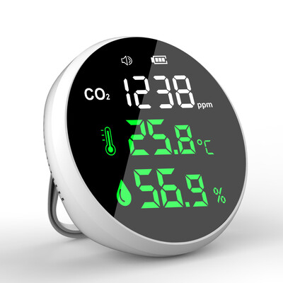 Dienmern Noul DM1305 Display LED Detector de calitate CO2 Tester cu senzor de temperatură și umiditate montat pe perete, monitorizarea aerului la domiciliu