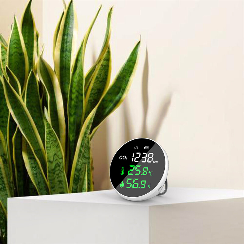 Dienmern naujas DM1305 LED ekranas CO2 kokybės detektorius ant sienos montuojamas temperatūros ir drėgmės jutiklio testeris, namų oro stebėjimas