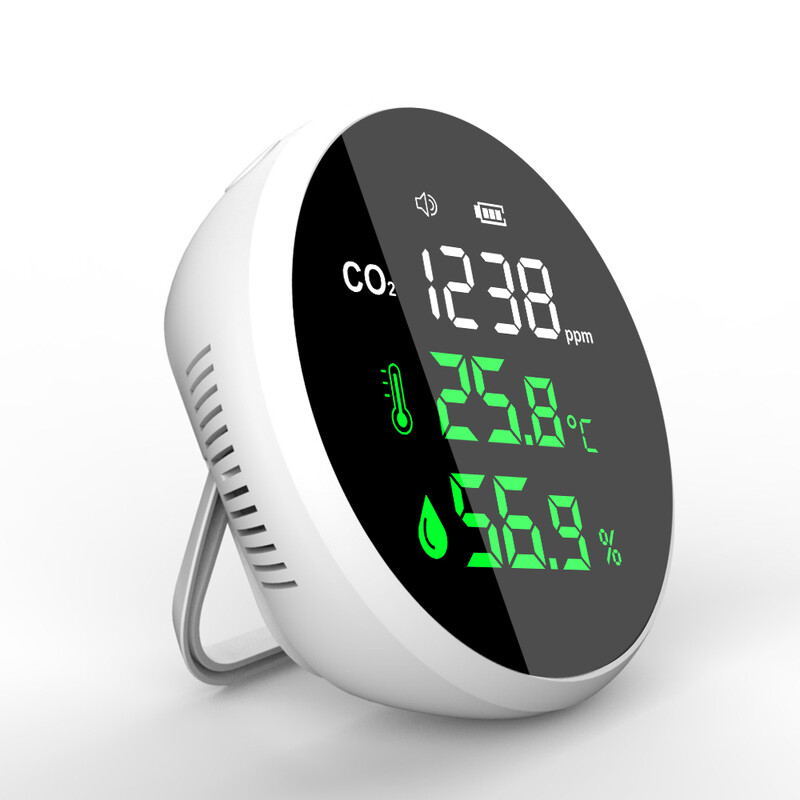 Dienmern naujas DM1305 LED ekranas CO2 kokybės detektorius ant sienos montuojamas temperatūros ir drėgmės jutiklio testeris, namų oro stebėjimas