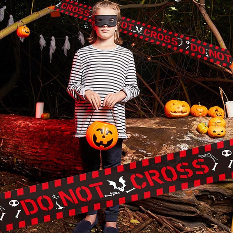 Helovino baimės juosta Įspėjamoji juosta Saugos ženklai Helovino pavojaus juosta Nusikaltimo scenos juosta Įspėjamoji juosta Helovino dekoracijos