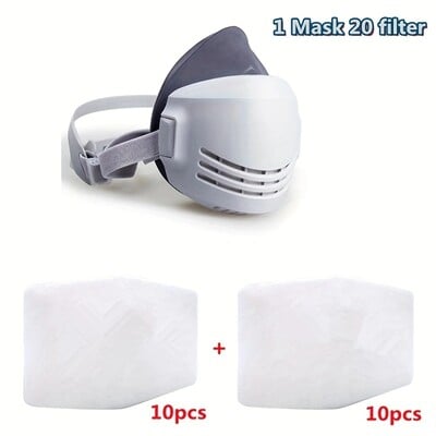 Mască de praf, mască de bumbac cu filtru, mască de jumătate de față, mască de praf, ceață de praf anti-construcții industriale, mască de gaz de siguranță