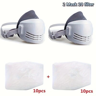 Mască de praf, mască de bumbac cu filtru, mască de jumătate de față, mască de praf, ceață de praf anti-construcții industriale, mască de gaz de siguranță