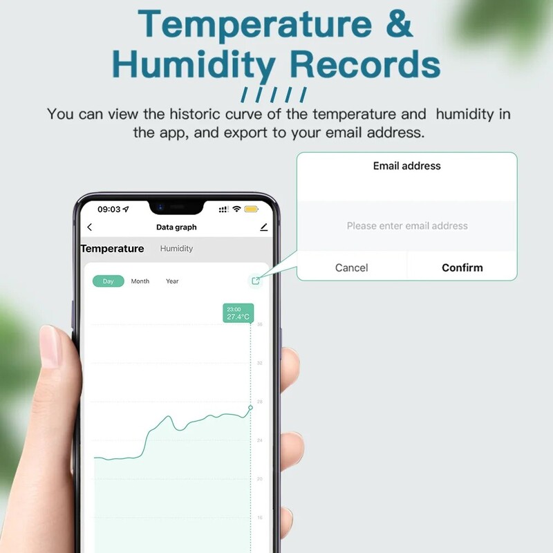 Tuya Novi WiFi Senzor temperature i vlage Smart Life Pozadinsko osvjetljenje Higrometar Termometar Senzor Podrška Alexa Google Home Assistant