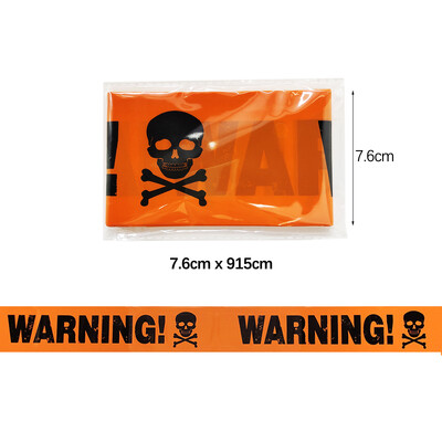 Semne de bandă de avertizare de Halloween Banner Recuzită pentru petrecere de Halloween Rezis pentru fereastră Linie de avertizare de pericol Accesorii pentru decorarea petrecerii de Halloween