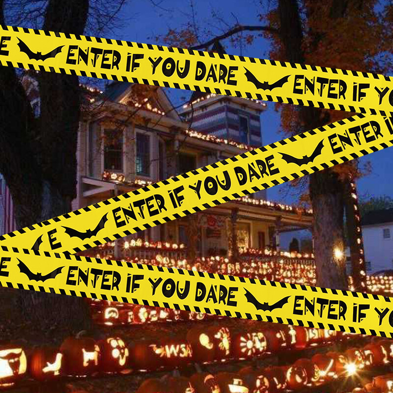 Helovino įspėjamoji juosta Ženklai Reklaminė juosta Helovino vakarėlio rekvizitai Langų rekvizitai Įspėjanti linija Helovino vakarėlio dekoravimo reikmenys