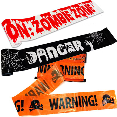 1 paket 6 m Halloween Traka upozorenja You Dare Zombie Posteri Fright Traka za zabavu na temu zombija Halloween Party Decoration