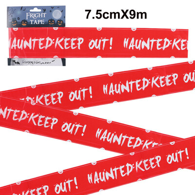 1 iepakojums 6 m Helovīna brīdinājuma lente You Dare Zombie Plakāti Baiļu lente zombiju tematiskajai ballītei Helovīna ballītes dekorēšanai