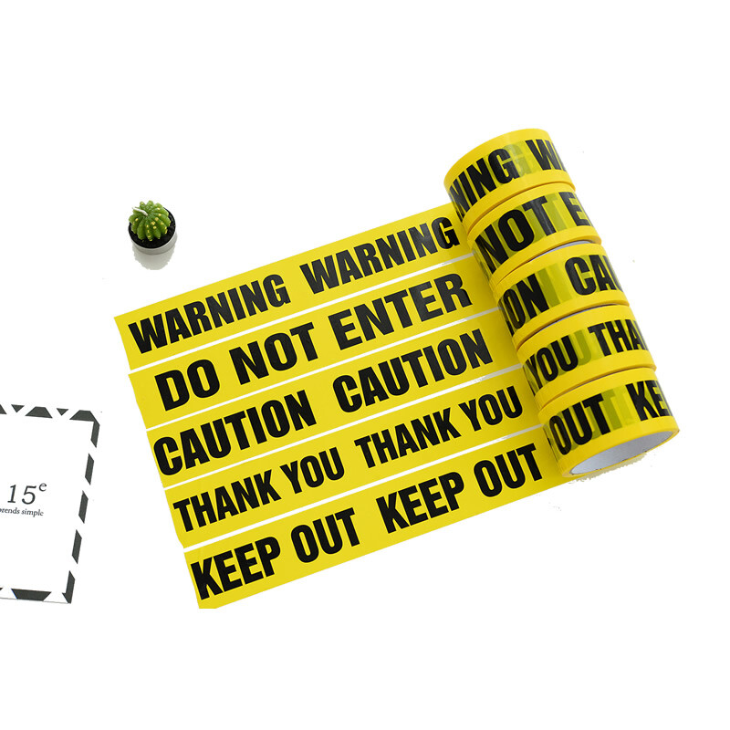 1-rolă DIY 48mm * 25m Benzi de avertizare Opp Autocolant Anti-alunecare Atenție Barieră Benzi de siguranță pentru acasă Magazin Depozit Fabrică Școală