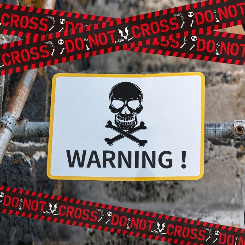 Helovino įspėjamoji juosta Saugos ženklai Atsargiai Išgąsčio juosta Nusikaltimo vietos juosta Atsargiai Dekoracijos Barjerinė juosta Pavojinga juosta skirta