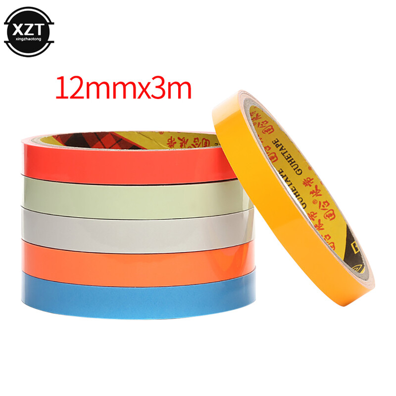 1vnt Šviečianti juosta 12mm *3M lipni juosta naktinis matymas šviečia tamsoje saugos įspėjimas saugos scenos namų dekoravimo juostos