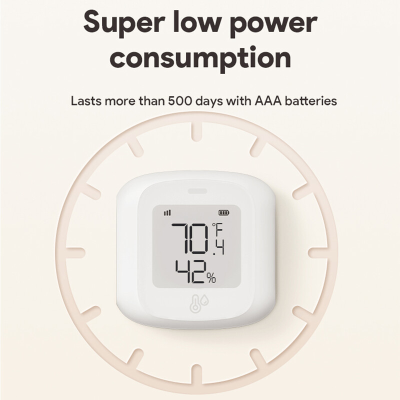 „Tuya Smart WiFi“ / „Zigbee“ temperatūros ir drėgmės jutiklis, patalpų higrometro termometras su LCD ekranu „Alexa Google Home“