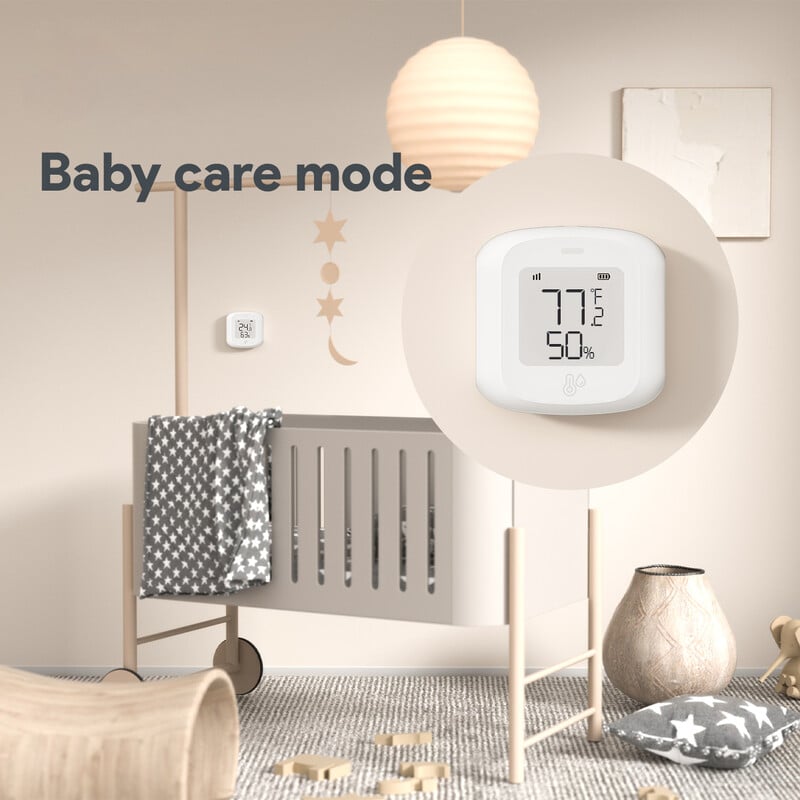„Tuya Smart WiFi“ / „Zigbee“ temperatūros ir drėgmės jutiklis, patalpų higrometro termometras su LCD ekranu „Alexa Google Home“
