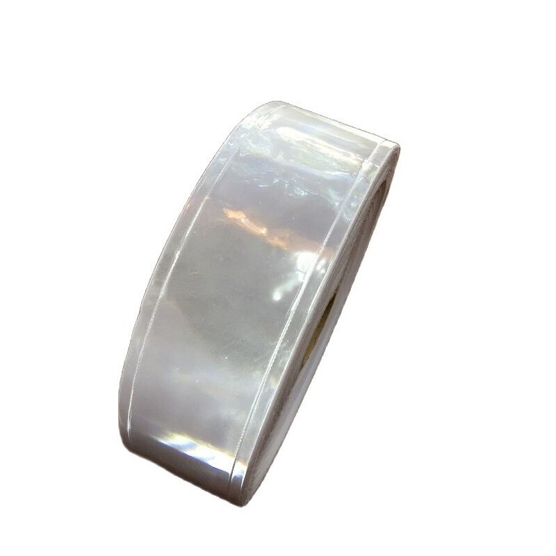 5cmx5m fluorescencinė žalia/balta PVC šviesą atspindinti įspėjamoji juosta reflektoriaus medžiaga