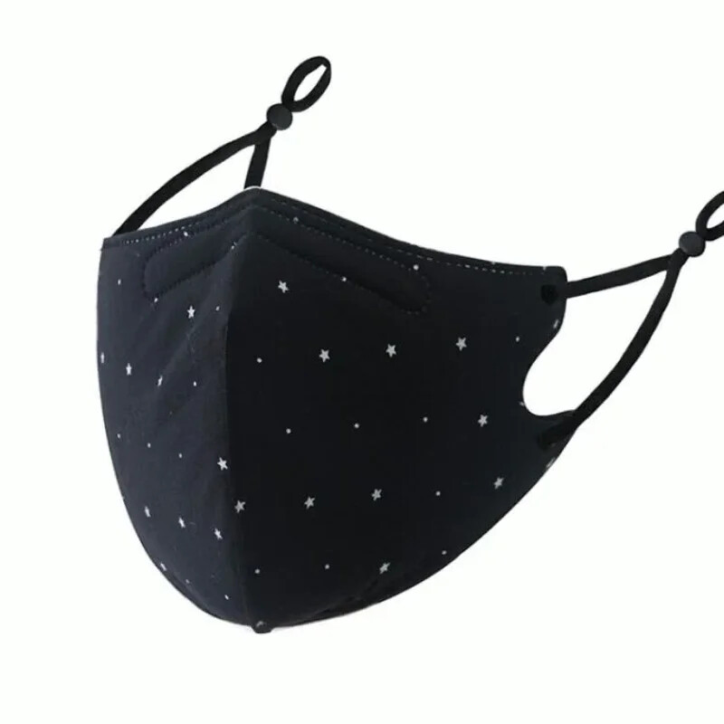 Mască de față cu imprimare pentru adulți, țesătură de bumbac respirabilă, mască lavabilă, unisex, reutilizare, măști rezistente la praf, decorare