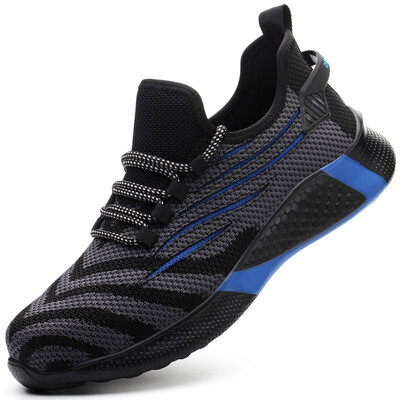 Γυναικεία παπούτσια ασφαλείας Ανδρικά παπούτσια για εργασία με ατσάλινο κάλυμμα στα δάχτυλα Αθλητικά πάνινα παπούτσια εργασίας ελαφριά αναπνέοντα μπότες ασφαλείας