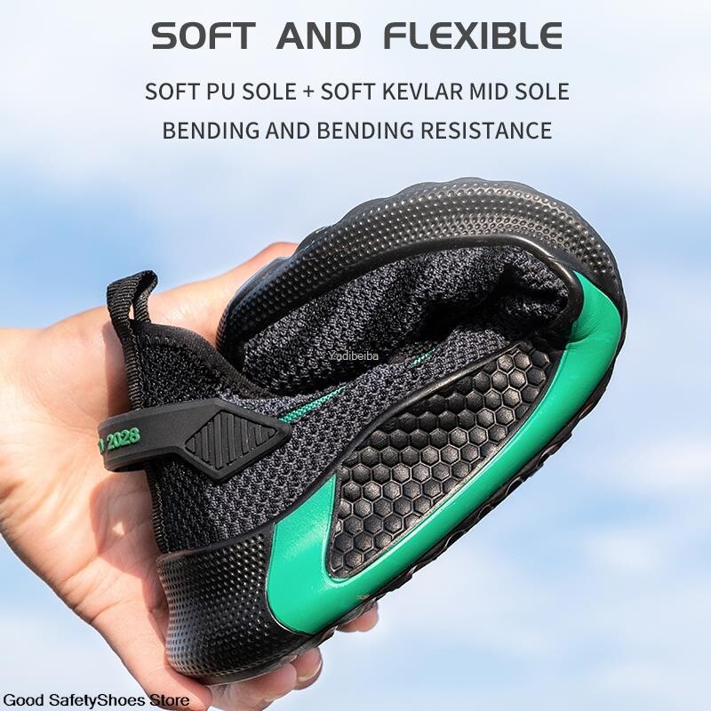 Γυναικεία παπούτσια ασφαλείας Ανδρικά παπούτσια για εργασία με ατσάλινο κάλυμμα στα δάχτυλα Αθλητικά πάνινα παπούτσια εργασίας ελαφριά αναπνέοντα μπότες ασφαλείας