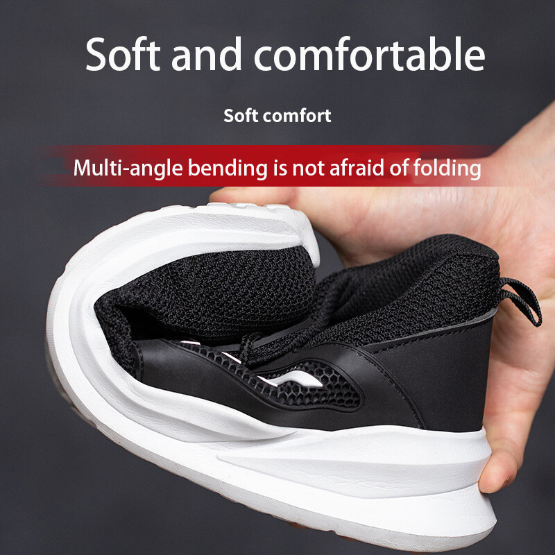 Darbo saugos batai Vyriški lengvi nesuardomi darbiniai sportbačiai Apsauginiai plieniniai batai Apsauginiai batai Juodi 36-46 dydis