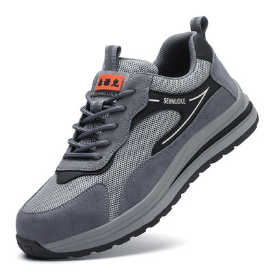 Turvajalatsid Spordijalatsid Meeste tööks tossud Kerged terasest varbad Tree Shipping Industria Safety Tennis