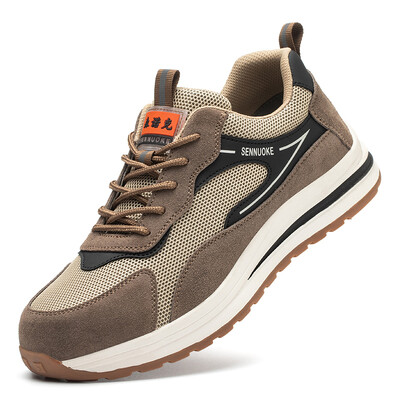 Turvajalatsid Spordijalatsid Meeste tööks tossud Kerged terasest varbad Tree Shipping Industria Safety Tennis