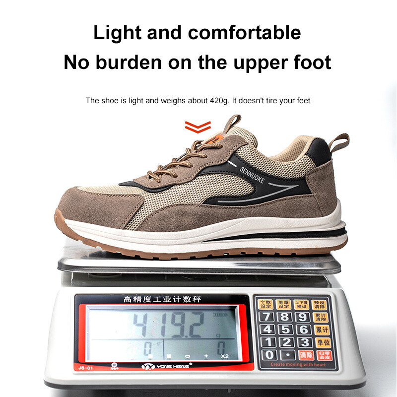 Turvajalatsid Spordijalatsid Meeste tööks tossud Kerged terasest varbad Tree Shipping Industria Safety Tennis