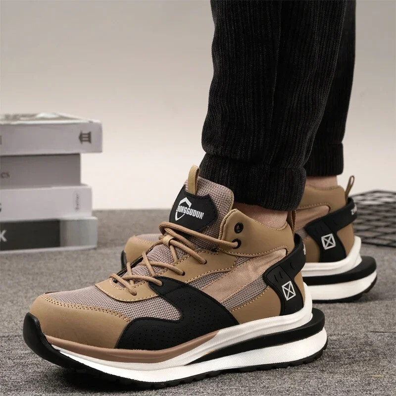 Υψηλής ποιότητας Fashion Work Boots 2023 Ανδρικά Αθλητικά Αθλητικά Αθλητικά Παπούτσια Ατσάλινο Καπάκι στα δάχτυλα Άφθορα Προστατευτικά Ανδρικά Υποδήματα