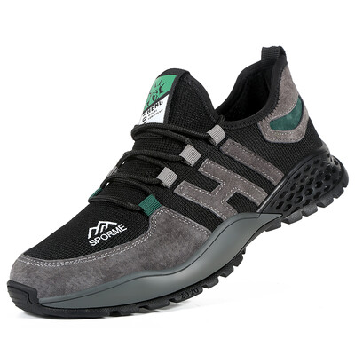 Vyriški darbo saugos batai Plieniniai pirštai, apsaugantys nuo sudužimo, lengvas, patogus, nepramušamas, neprasiskverbęs į nagus, apsauga