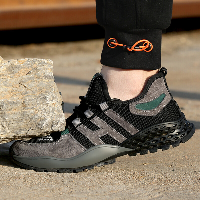 Vyriški darbo saugos batai Plieniniai pirštai, apsaugantys nuo sudužimo, lengvas, patogus, nepramušamas, neprasiskverbęs į nagus, apsauga