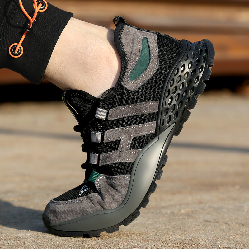 Vyriški darbo saugos batai Plieniniai pirštai, apsaugantys nuo sudužimo, lengvas, patogus, nepramušamas, neprasiskverbęs į nagus, apsauga