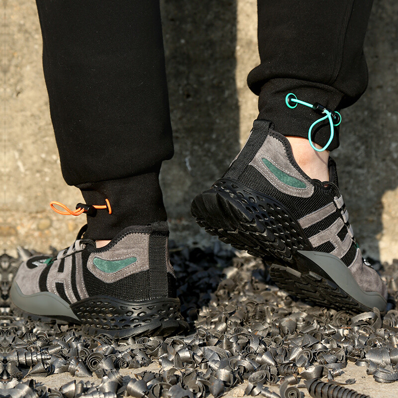 Vyriški darbo saugos batai Plieniniai pirštai, apsaugantys nuo sudužimo, lengvas, patogus, nepramušamas, neprasiskverbęs į nagus, apsauga