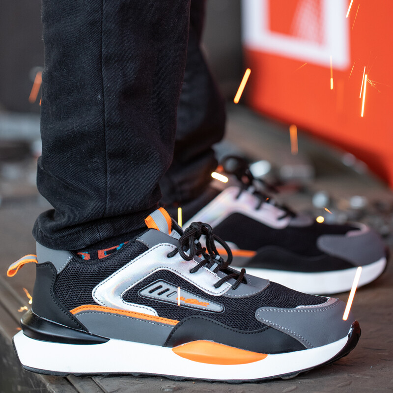 Augstas kvalitātes neiznīcināmi drošības apavi Vīriešu darba kedas Viegli drošības zābaki Vīriešu necaurdurami darba zābaki Tērauda purngala apavi