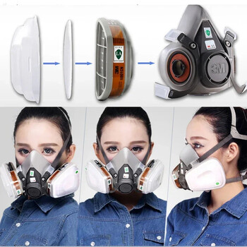 3M 6200 Gas Mask Gas-Proof Half Face Mask Series Συνδυασμός με 6001/2091/5n11 φίλτρα χημική οργανική προστασία