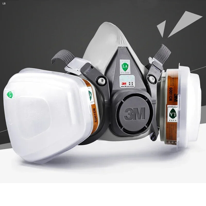 Газова маска 3M 6200 Газоустойчива комбинация от серия маски за половин лице, съчетана с филтри 6001/2091/5n11 Химическа органична защита
