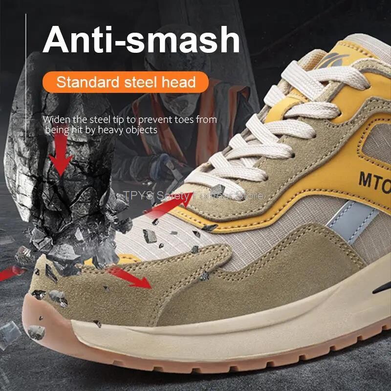 Zaštitne cipele s čeličnim nožnim prstima, otporne na udarce, muške, ženske, radne tenisice, muške zaštitne radne cipele otporne na probijanje, muške zaštitne neuništive cipele