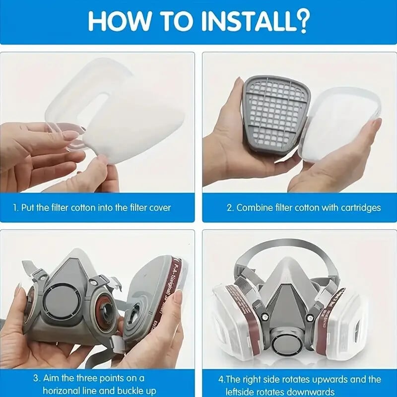 6200 Pola lica protiv prašine, plinska maska, respirator za industrijsku boju u spreju, kemijske organske pare s filtrima za zaštitu široke uporabe