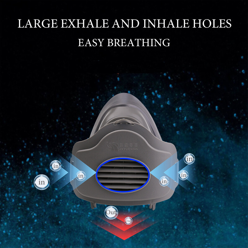 Puse sejas putekļu maska Respirators Putekļu necaurlaidīgs Darba drošība Gumijas maska Kokvilnas filtrs DIY House Clean galdnieka celtnieka pulēšanai