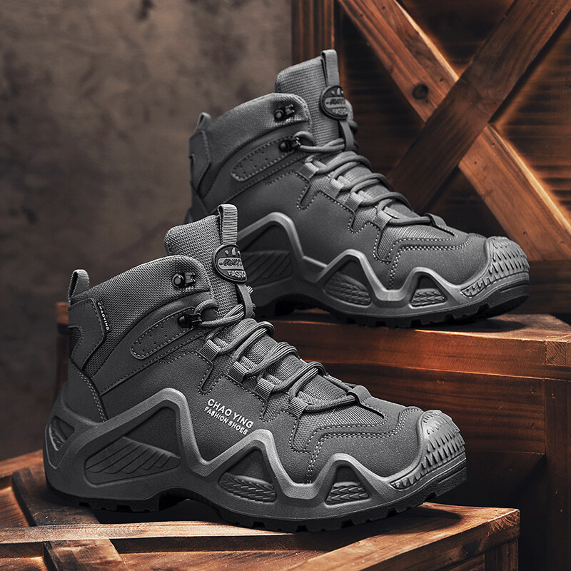 Vīriešu taktiskie zābaki Armijas zābaki Vīriešu militārie tuksneša ūdensnecaurlaidīgi darba drošības apavi kāpšanas pārgājienu apavi potītes vīriešu āra zābaki
