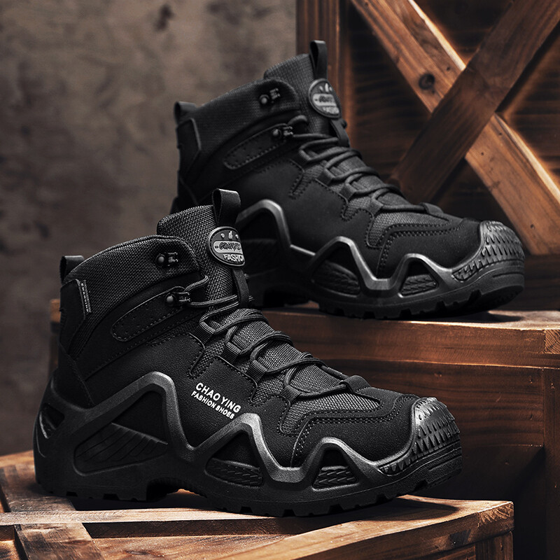 Vīriešu taktiskie zābaki Armijas zābaki Vīriešu militārie tuksneša ūdensnecaurlaidīgi darba drošības apavi kāpšanas pārgājienu apavi potītes vīriešu āra zābaki