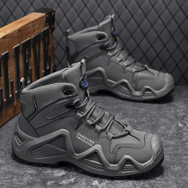 Vīriešu taktiskie zābaki Armijas zābaki Vīriešu militārie tuksneša ūdensnecaurlaidīgi darba drošības apavi kāpšanas pārgājienu apavi potītes vīriešu āra zābaki
