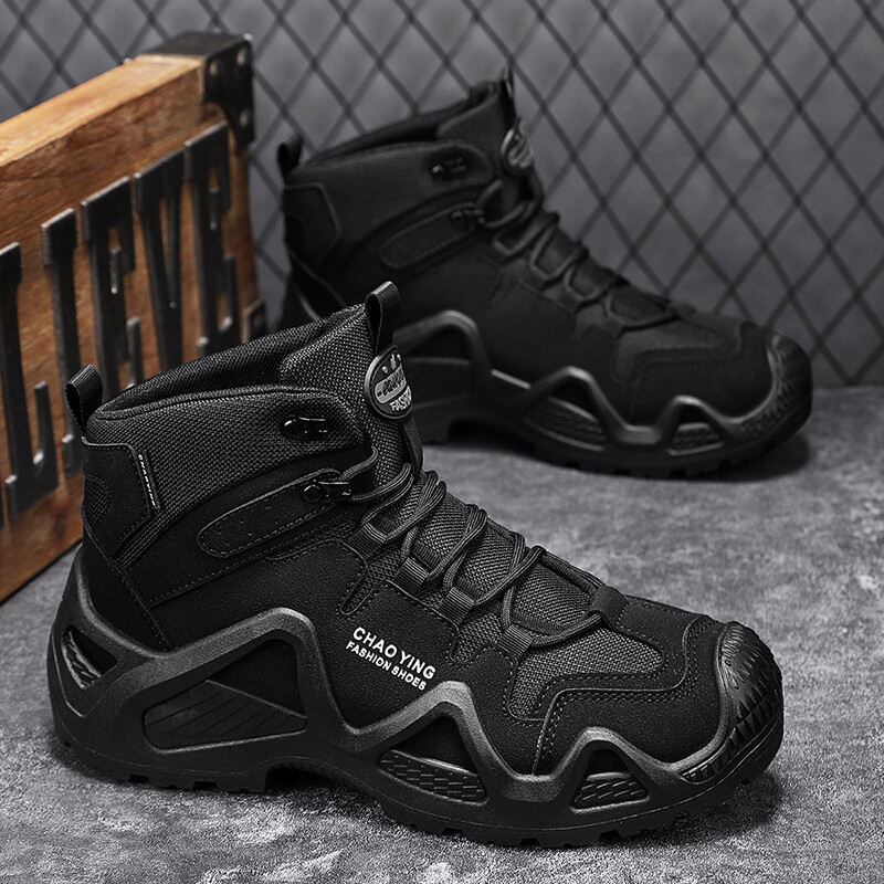 Vīriešu taktiskie zābaki Armijas zābaki Vīriešu militārie tuksneša ūdensnecaurlaidīgi darba drošības apavi kāpšanas pārgājienu apavi potītes vīriešu āra zābaki