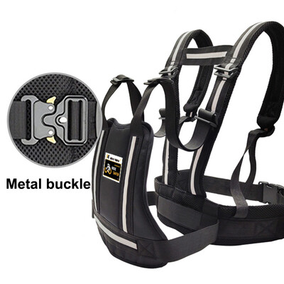 Motocyklový nastaviteľný bezpečnostný pás pre deti, reflexný detský bezpečnostný pás na zadné sedadlo, popruh na motocykel, priedušný postroj, proti pádu