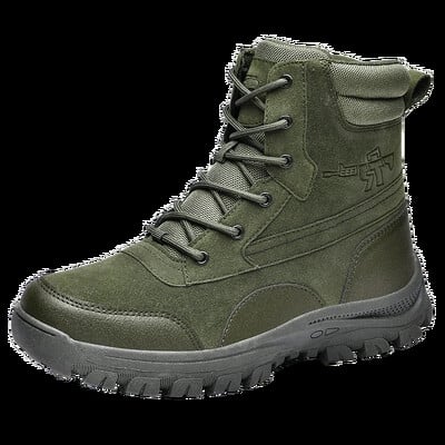 Pánske čižmy z roku 2024, nové topánky na platforme, outdoorové nepremokavé semišové pracovné pánske členkové čižmy, turistické bezpečnostné topánky, pánska športová obuv