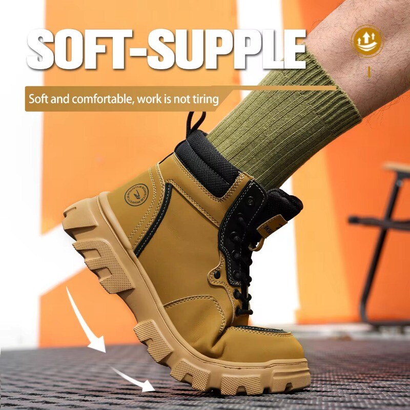 Uued 2024. aasta mood veekindlad meeste töökaitsesaapad, terasest varbad, hävimatud jalanõud, purunemisvastased kaitsvad meeste töötossud