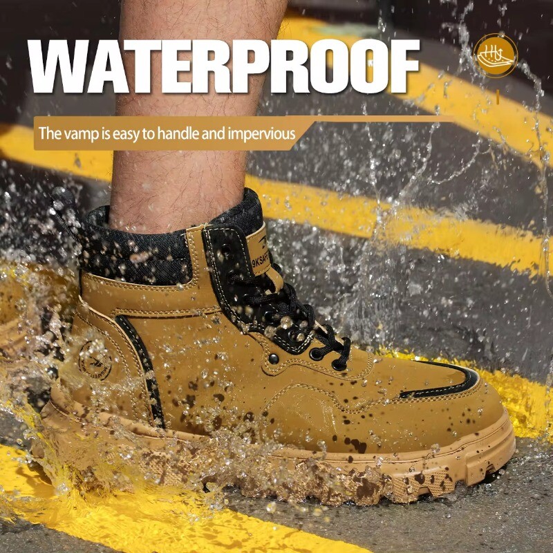 Uued 2024. aasta mood veekindlad meeste töökaitsesaapad, terasest varbad, hävimatud jalanõud, purunemisvastased kaitsvad meeste töötossud