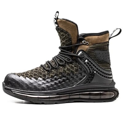 Cizme de lucru de siguranță la modă pentru bărbați mărimea plus 50 pentru bărbați de înaltă calitate, constructii indestructibile, pantofi anti-zdrobire, pantofi pantofi încălțăminte