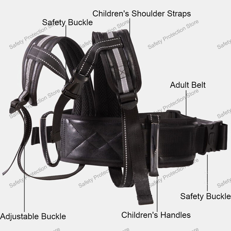 Laste mootorratta turvavöö Lapse reguleeritav peegeldav tagaistme käepideme rihm Mootorratta hingav kukkumisvastane rakmed