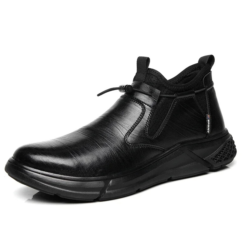 Νέα δερμάτινα αδιάβροχα παπούτσια εργασίας ασφαλείας για άντρες Μπότες γραφείου Παπούτσια άφθαρτα Αντιολισθητικά ανδρικά παπούτσια Υποδήματα Άνοιξη Φθινόπωρο