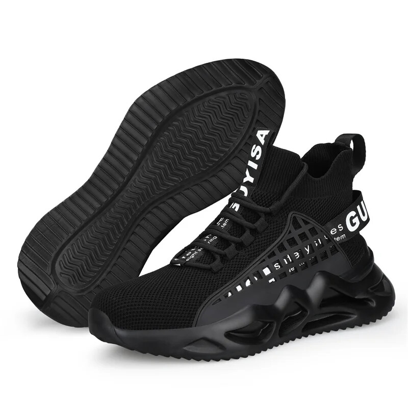 Ανδρικές μπότες Ασφαλείας Παπούτσια Ατσάλινες μπότες για τα δάχτυλα που αναπνέουν με προστασία από τρύπημα Μπότες ασφαλείας για εργασία Ανδρικά παπούτσια Κατασκευή πάνινα παπούτσια