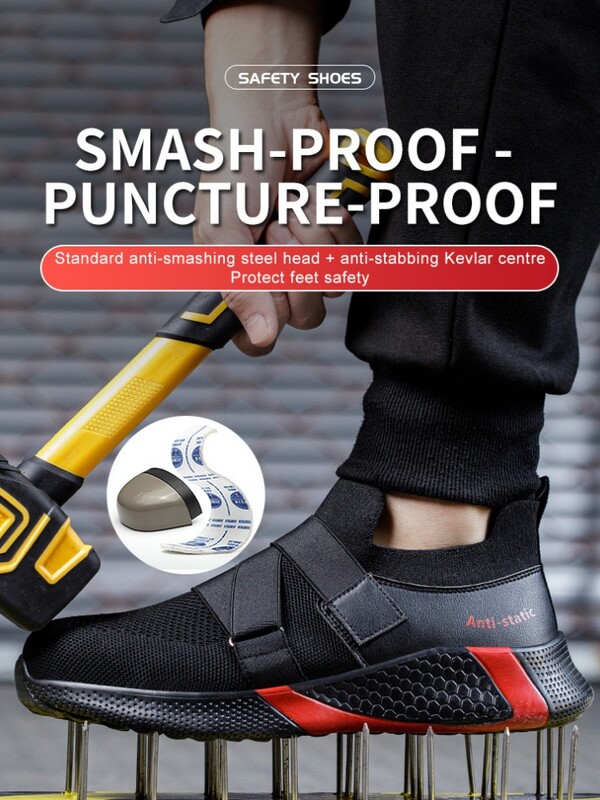Lengvi vyriški apsauginiai batai Plieniniai pirštai Darbo batai Apsauginiai apsauginiai sportbačiai Nedūžtantys Antistatiniai darbo saugos batai