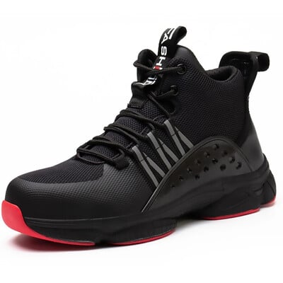 Παπούτσια ασφαλείας παπούτσια εργασίας ατσάλινα δάχτυλα ανδρικά μπότες εργασίας με προστασία από τρύπημα άφθαρτη ασφάλεια ελαφριά